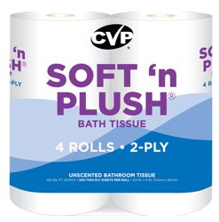 CVP Soft n' Plush Convenience Size Bath Tissue - 4 Rolls