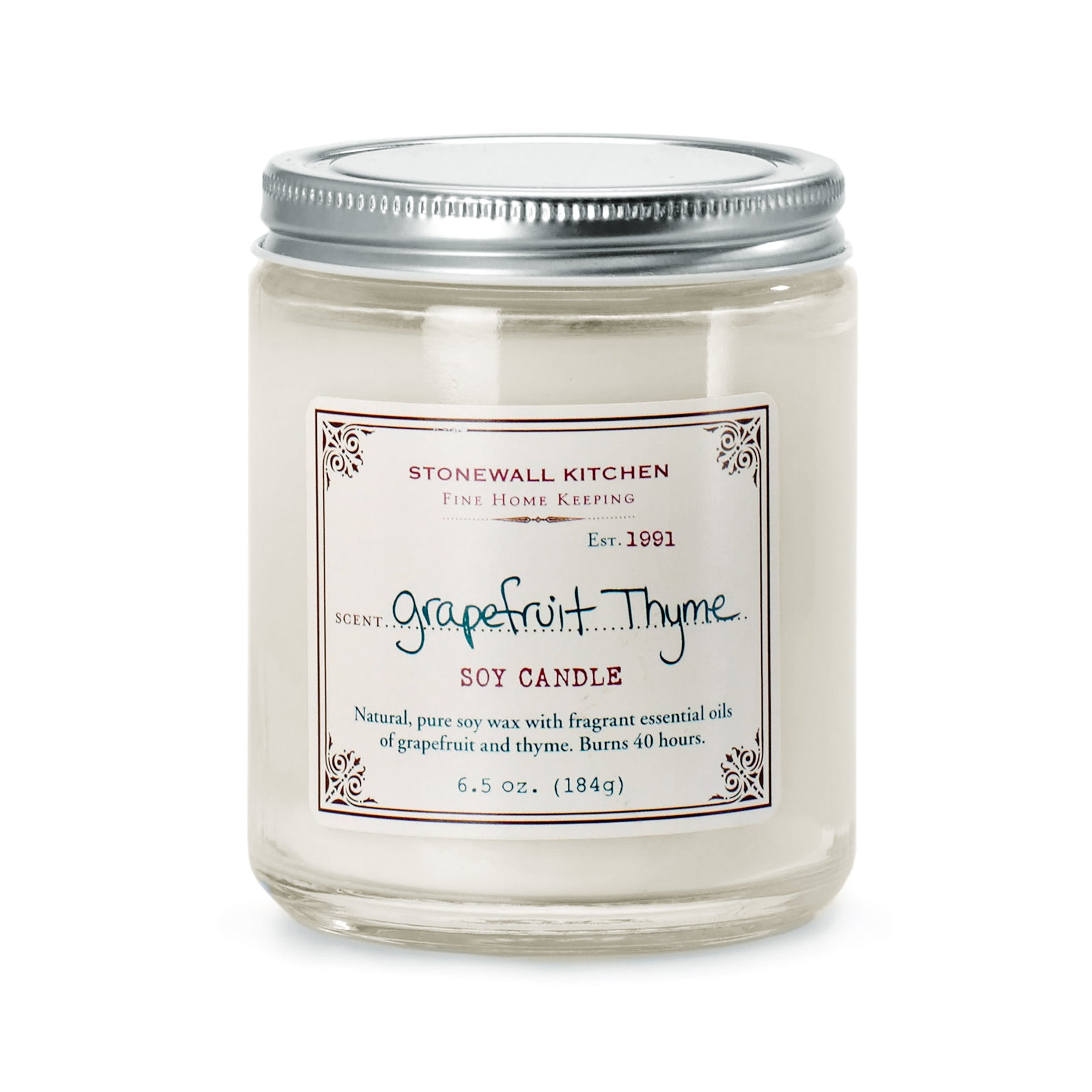 Stonewall Kitchen Grapefruit Thyme Soy Candle