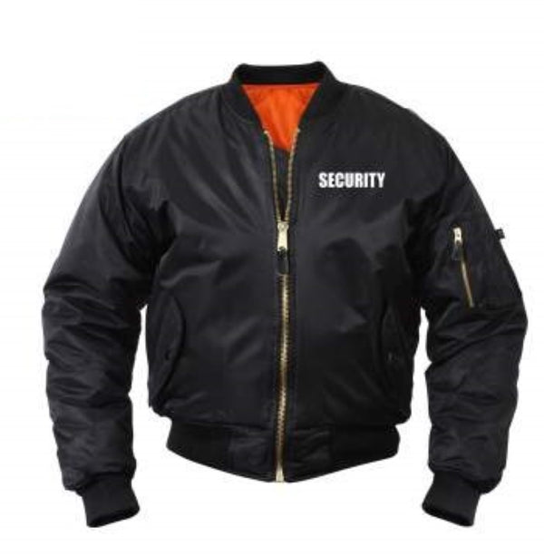 Rothco Mens MA-1 Flight Jacket With Security Print - Size M - XL