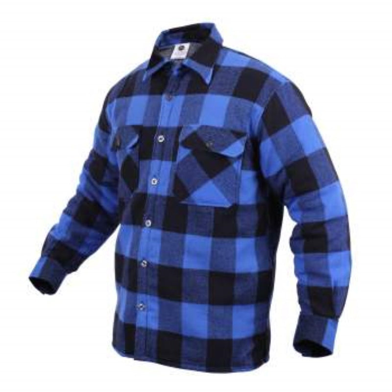 Rothco Mens Extra Heavyweight Buffalo Plaid Sherpa Lined Flannel Shirt - Size S - XL