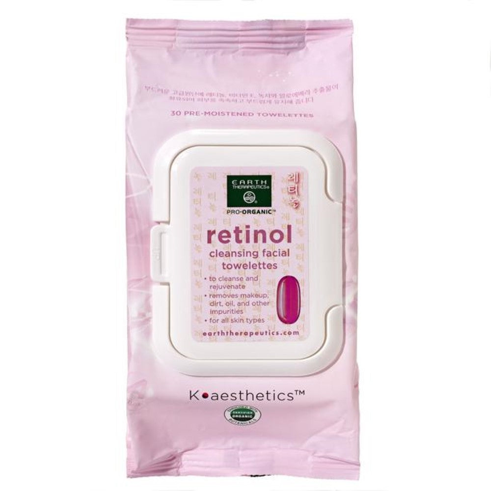 Earth Therapeutics Makeup Remover Wipes - Retinol