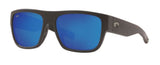 Costa Del Mar Sampan Matte Black Frame - Blue Mirror 580 Plastic Lens - Polarized Sunglasses