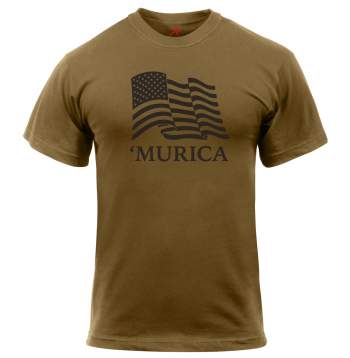 Rothco Mens 'Murica US Flag Short Sleeve T-Shirt