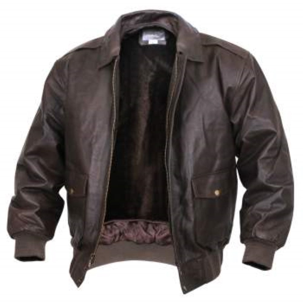 Rothco Mens Classic A-2 Leather Flight Jacket