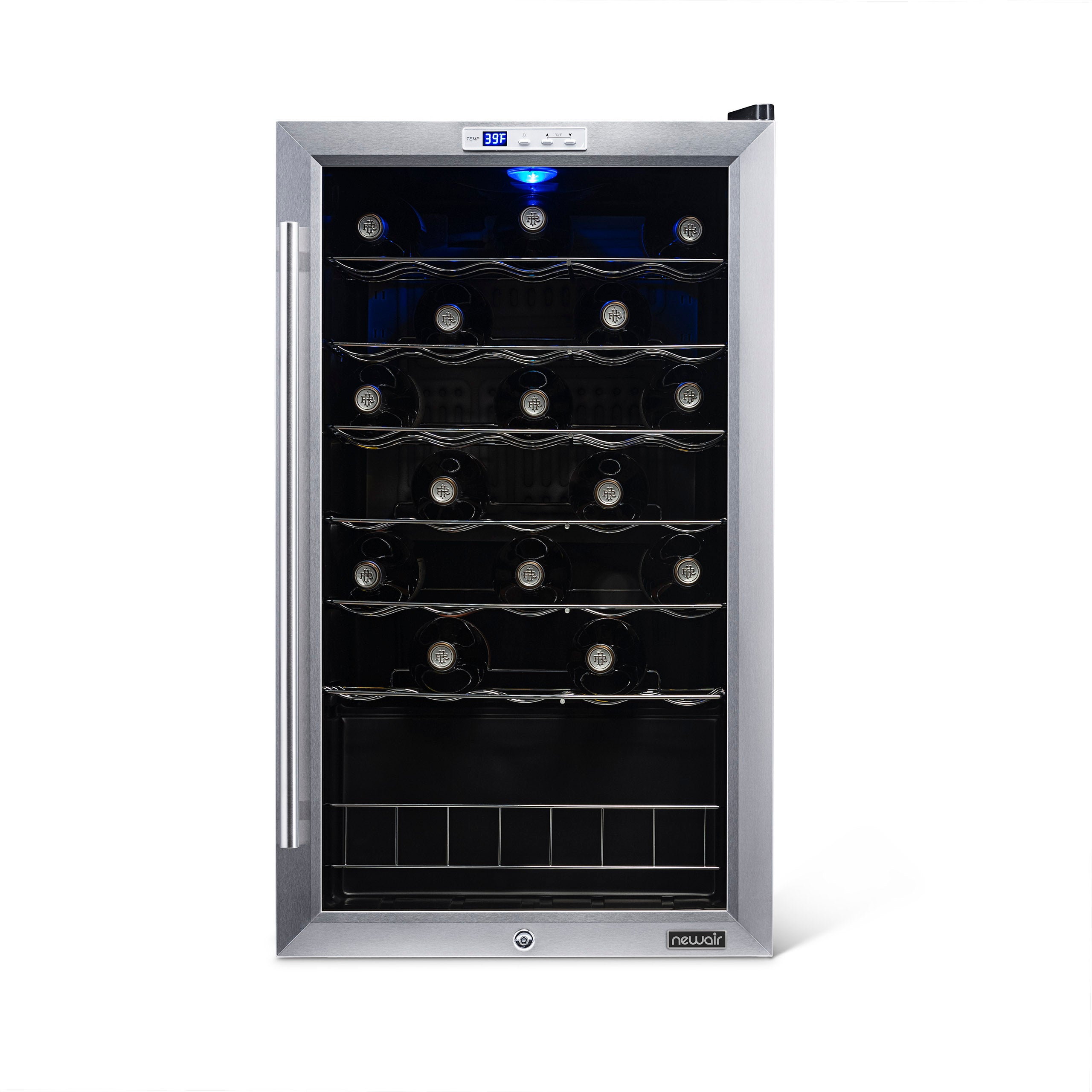 NewAir Freestanding 33 Bottle Compressor Wine Fridge