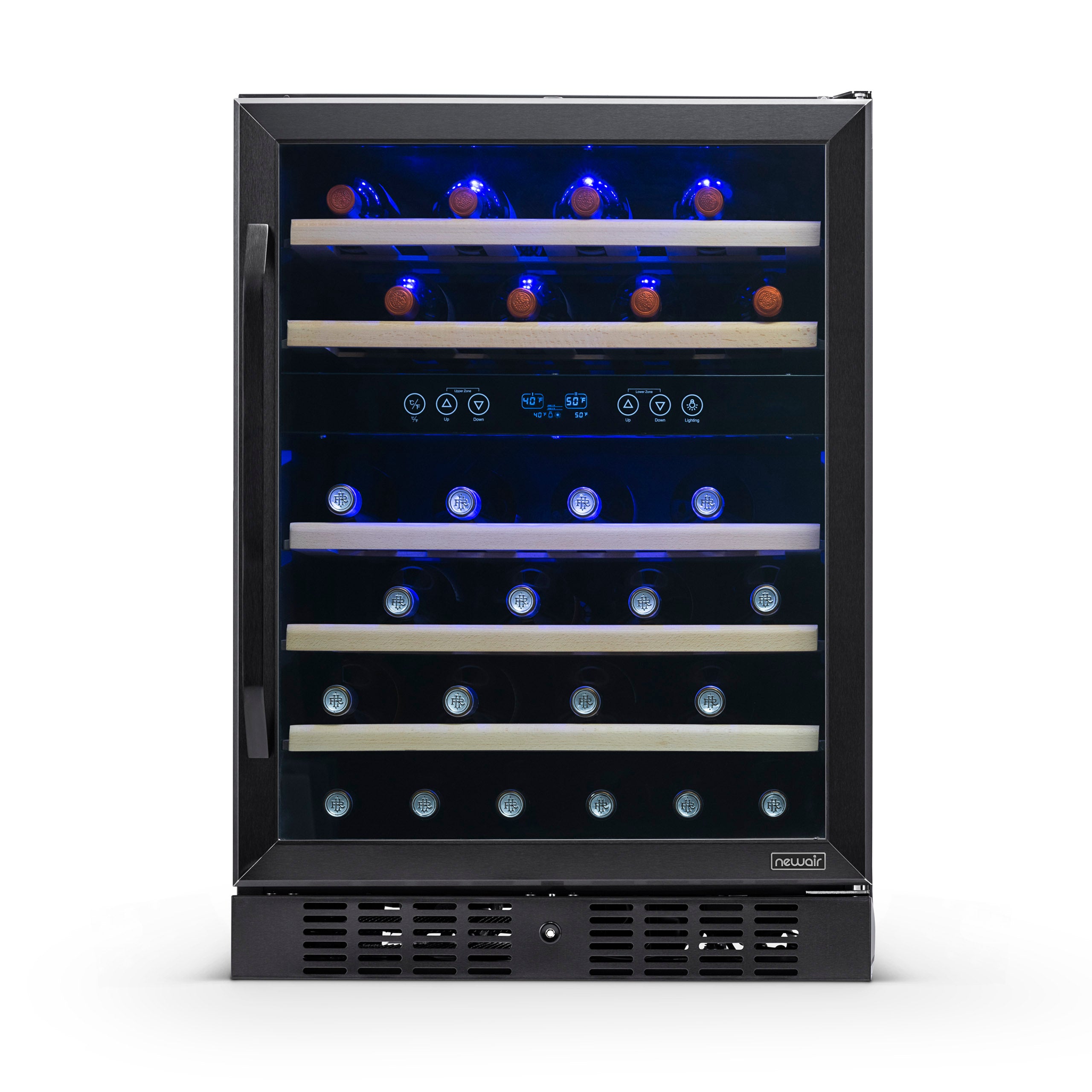 NewAir 24" Built-in 46 Bottle Dual Zone Compressor Wine Cooler