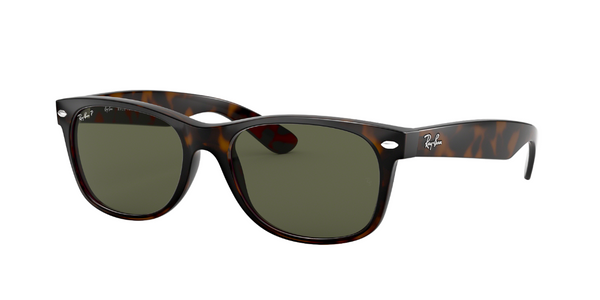 Ray-Ban New Wayfarer Polarized Sunglasses - Tortoise/ Classic Green