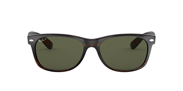 Ray-Ban New Wayfarer Polarized Sunglasses - Tortoise/ Classic Green