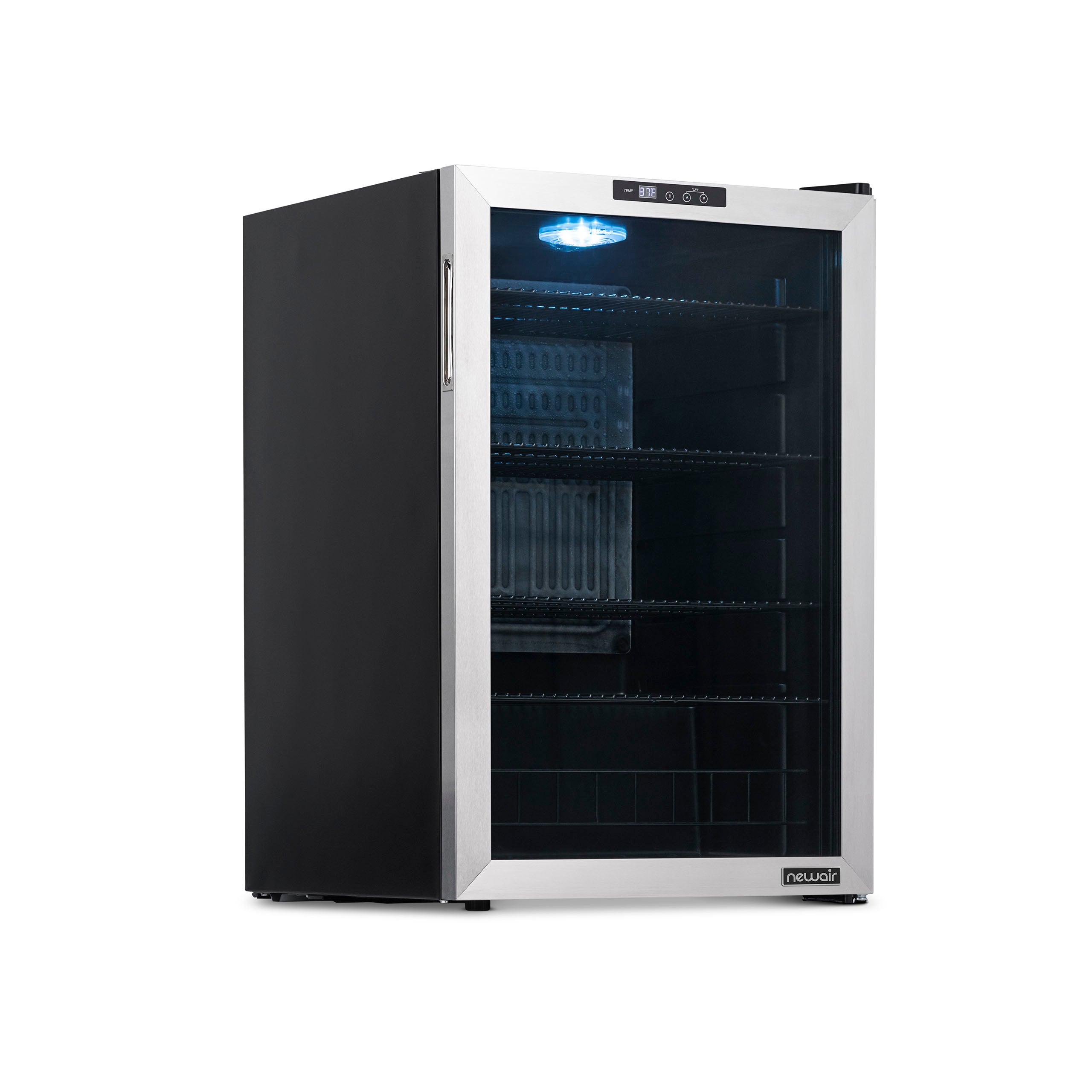 NewAir 160 Can Freestanding Beverage Fridge-SS with SplitShelf