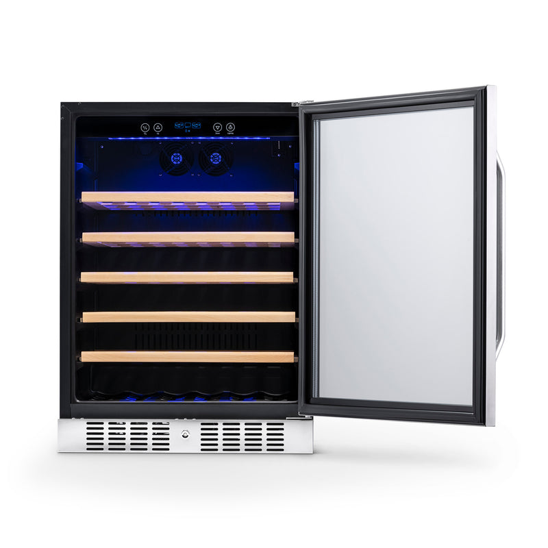 NewAir 52 Bottle Single Zone Built-In Compressor Wine Cooler