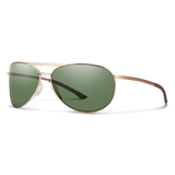 Smith Serpico Slim 2 Matte Gold Frame - ChromaPop Polarized Gray Green Lens - Polarized Sunglasses