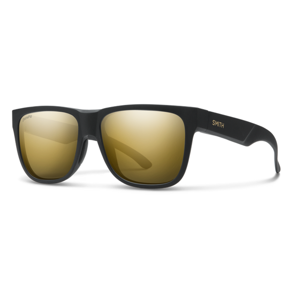 Smith Lowdown 2 Matte Black Gold Frame - ChromaPop Polarized Black Gold Lens - Polarized Sunglasses