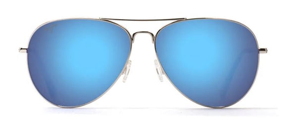 Maui Jim Mavericks Aviator Silver/Blue Hawaii Polarized Sunglasses