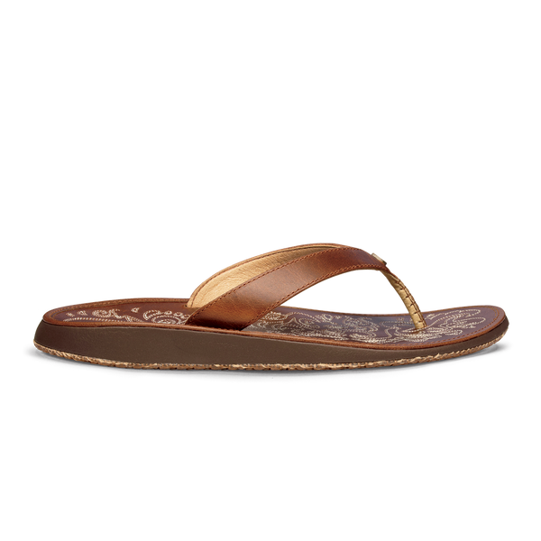 OluKai Womens Paniolo Leather Beach Sandal