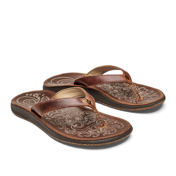 OluKai Womens Paniolo Leather Beach Sandal