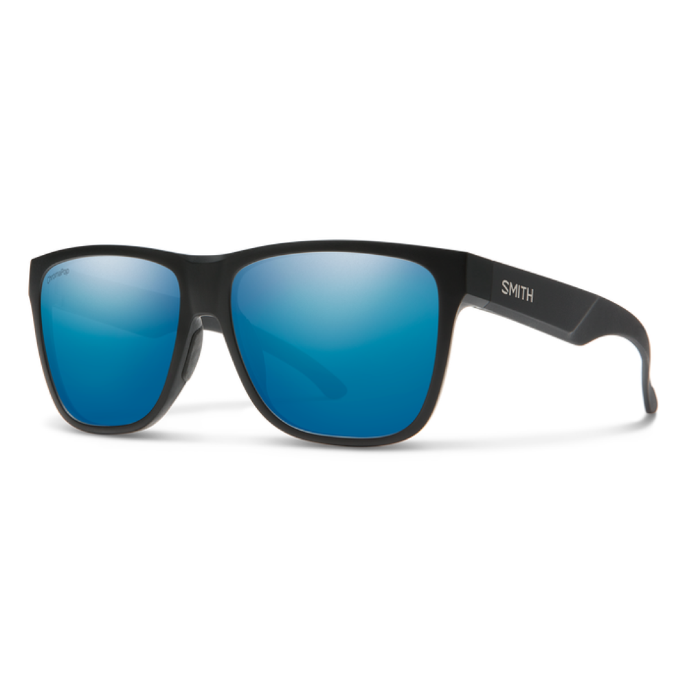 Smith Lowdown XL 2 Matte Black Frame - ChromaPop Polarized Blue Mirror Lens - Polarized Sunglasses