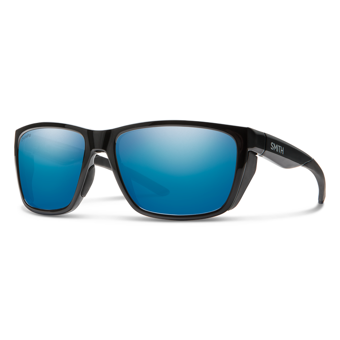 Smith Longfin Black Frame - ChromaPop Polarized Blue Mirror Lens - Polarized Sunglasses