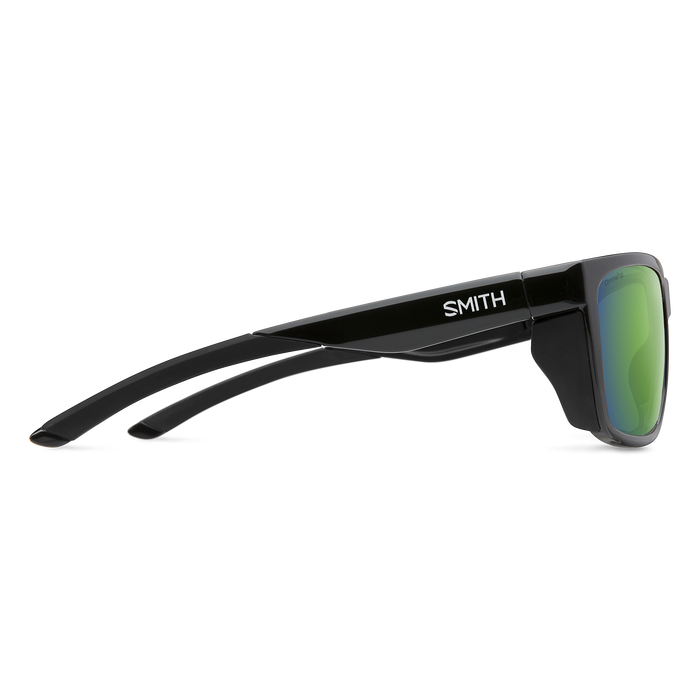 Smith Longfin Black Frame - ChromaPop Polarized Green Mirror Lens - Polarized Sunglasses