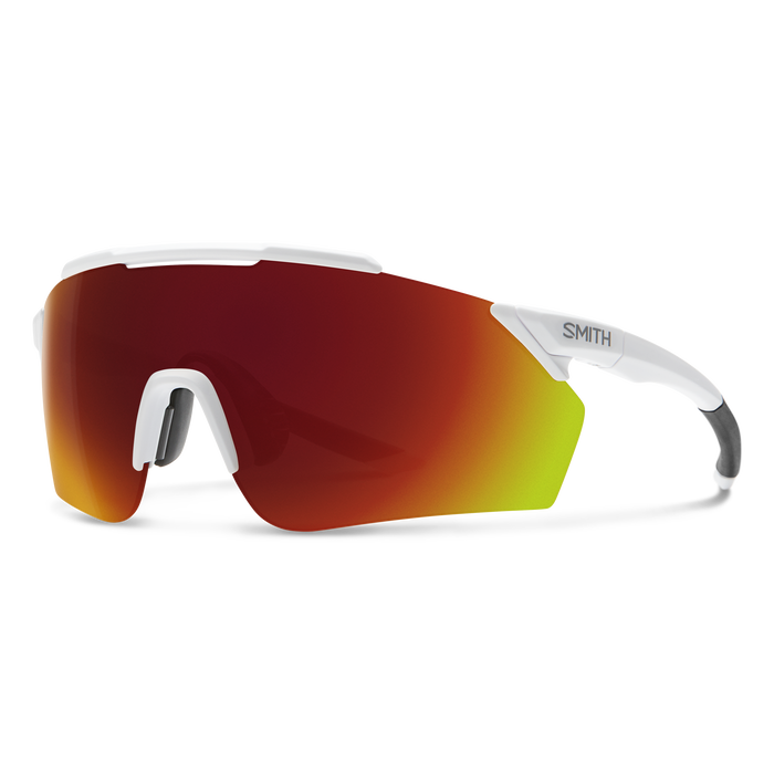 Smith Ruckus Matte White Frame ChromaPop Red Mirror Lens