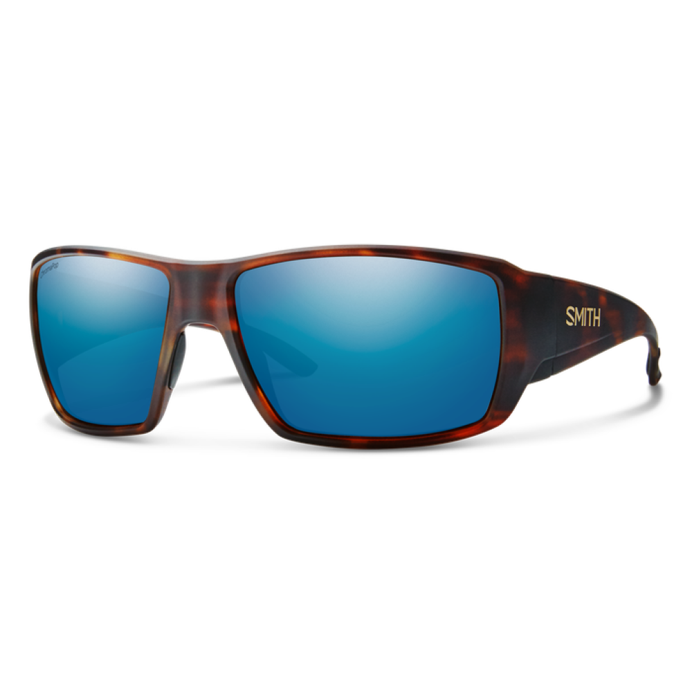 Smith Guide's Choice Matte Havana Frame - ChromaPop Glass Polarized Blue Mirror Lens - Polarized Sunglasses