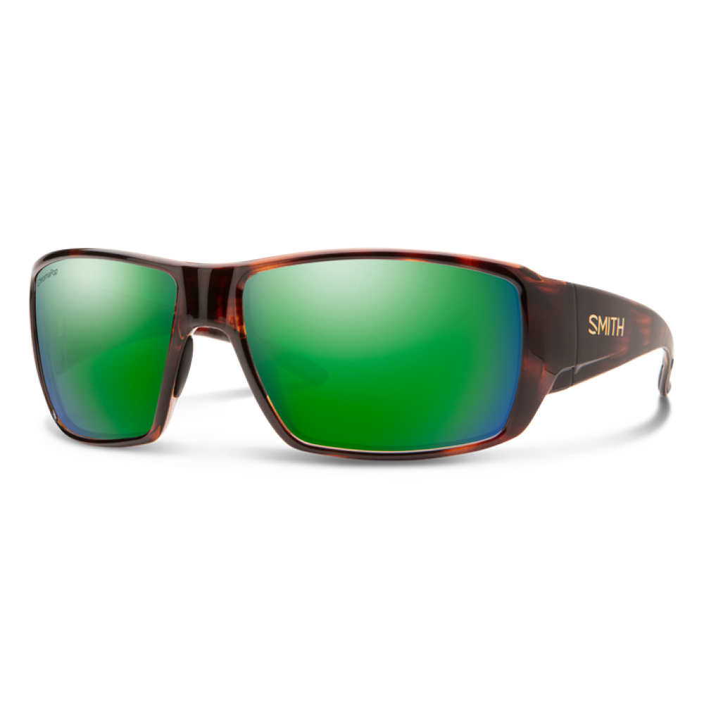 Smith Guide's Choice Tortoise Frame - ChromaPop Glass Polarized Green Mirror Lens - Polarized Sunglasses