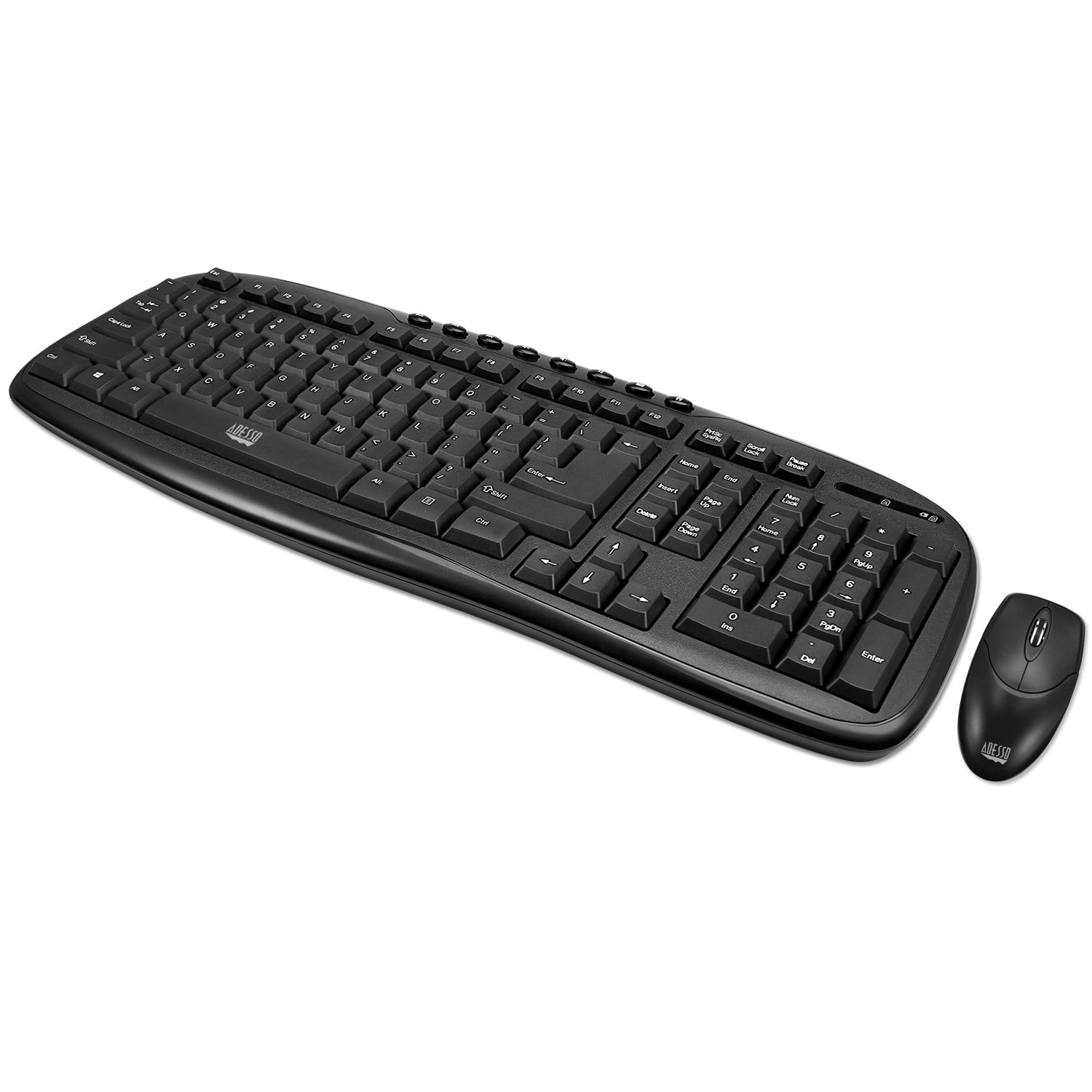 Adesso 2.4 GHz Wireless Desktop Keyboard and Mouse Combo