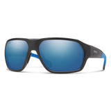 Smith Deckboss Matte Black Blue Frame - ChromaPop Polarized Blue Mirror Lens - Polarized Sunglasses