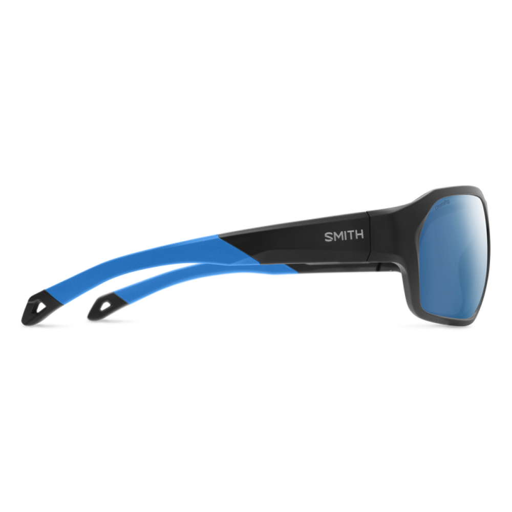 Smith Deckboss Matte Black Blue Frame - ChromaPop Polarized Blue Mirror Lens - Polarized Sunglasses
