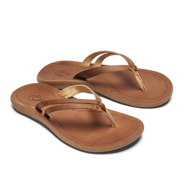 OluKai Womens Kāpehe Luana Leather Beach Sandal