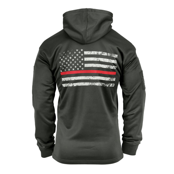 Rothco Mens Thin Red Line Concealed Carry Hoodie - Size 2XL