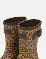Joules Womens Molly Mid Height Leopard Printed Rain Boots