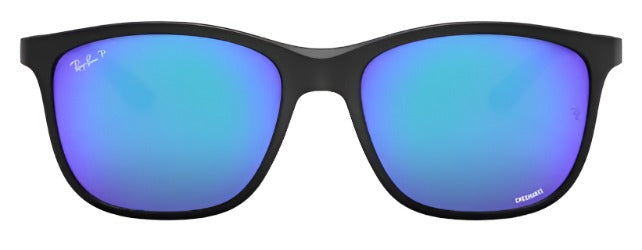 Ray-Ban RB4330 Chromance Black Frame Blue Mirror Lens Polarized