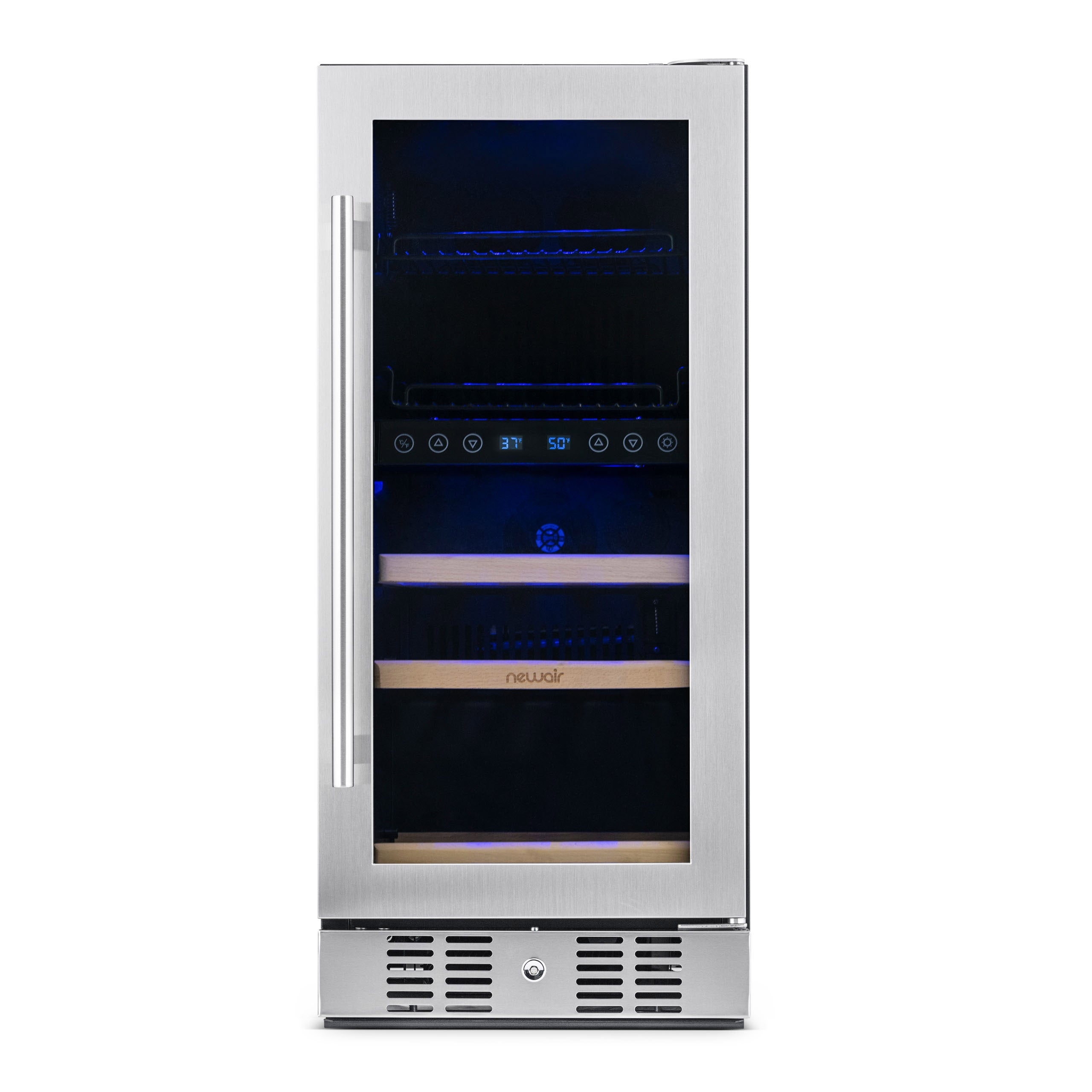 NewAir 48 Can, 9 Wine Bottle Dual Zone Compressor Wine Cooler