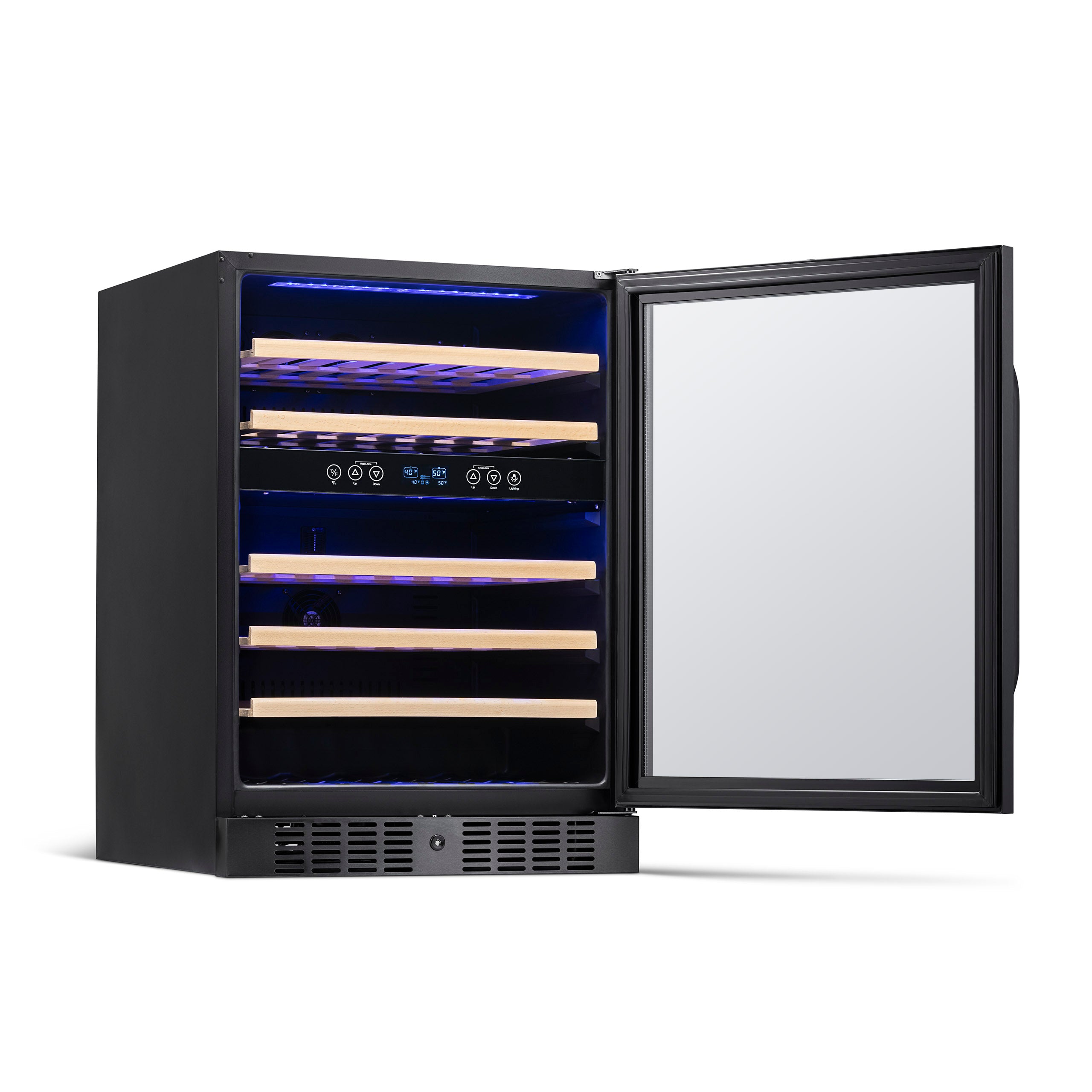 NewAir 24" Built-in 46 Bottle Dual Zone Compressor Wine Cooler