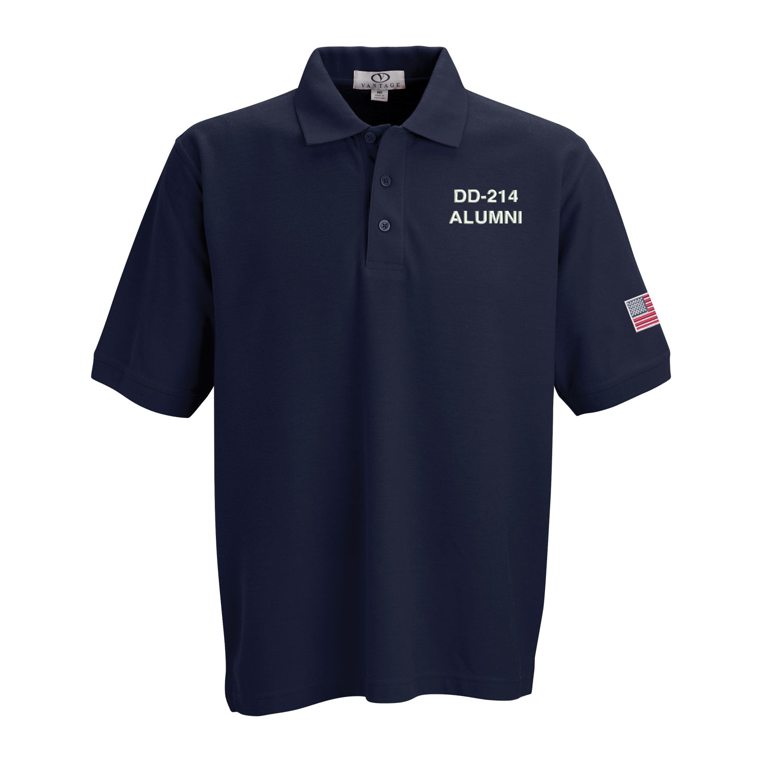 Coast Guard Mens DD-214 Alumni Short Sleeve Polo Shirt