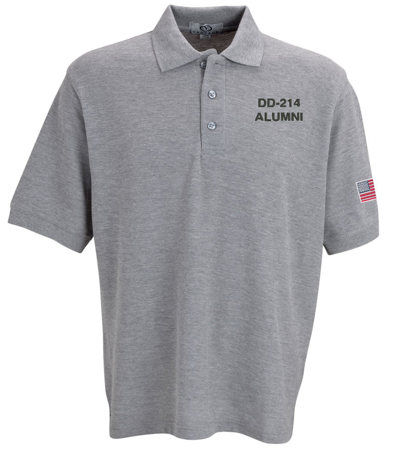 Coast Guard Mens DD-214 Alumni Short Sleeve Polo Shirt