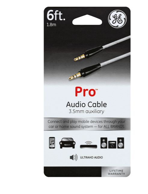 GE Pro Audio Auxiliary Cable