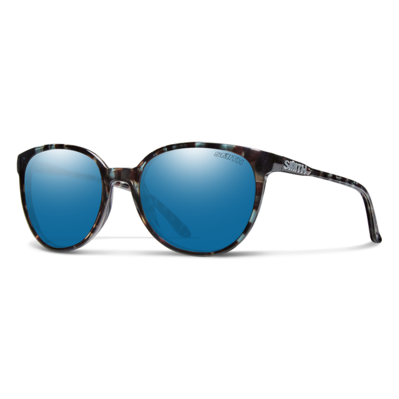 Smith Cheetah Sky Tortoise Frame - ChromaPop Polarized Blue Mirror Lens - Polarized Sunglasses