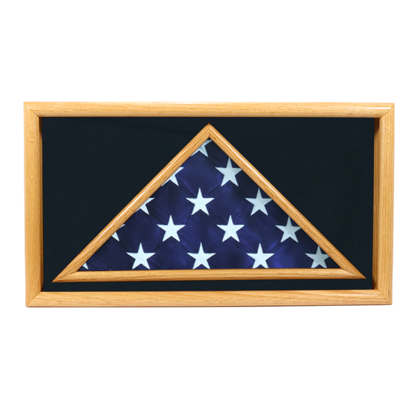 Shadow Box - Oak - Holds A 3"X5" Flag