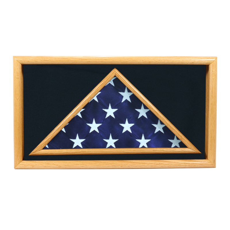 Shadow Box - Oak - Holds A 3"X5" Flag