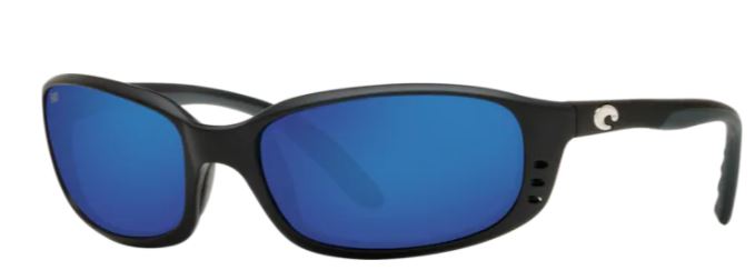 Costa Del Mar Mens Brine Matte Black Frame Blue Mirror 580 Glass Len ShopCGX