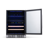 NewAir 24” Built-in Dual Zone 20 Bottle and 70 Can Wine and Beverage Fridge