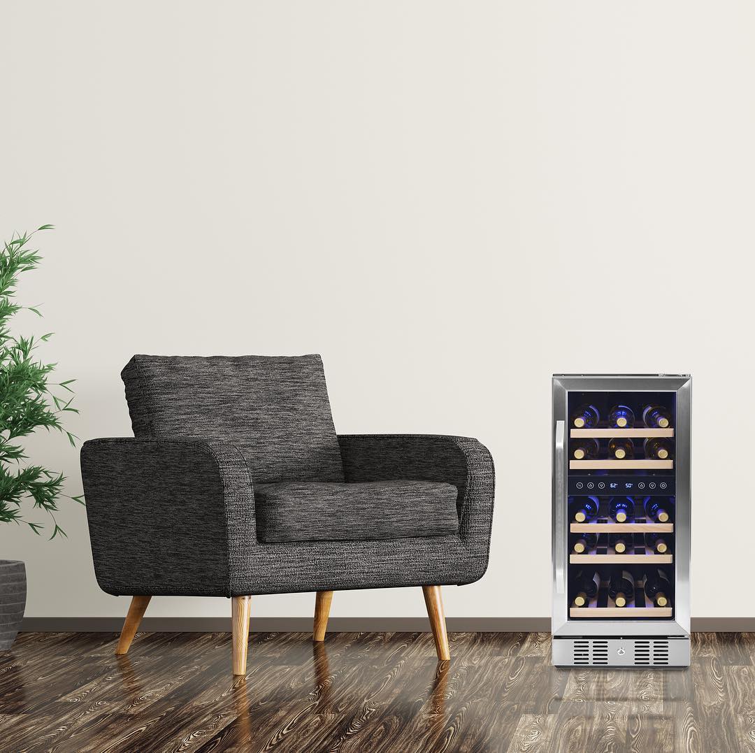 NewAir 29 Bottle Dual Zone Compressor Wine Cooler