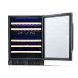 NewAir 24" Built-in 46 Bottle Dual Zone Compressor Wine Cooler