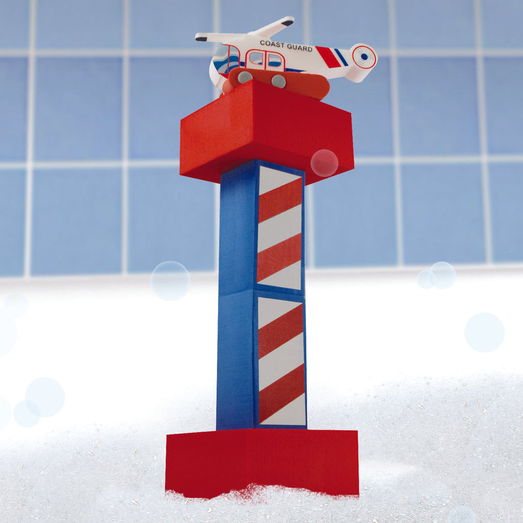 Coast Guard JUST THINK TOYS Floating Helicopter Bath Blocks