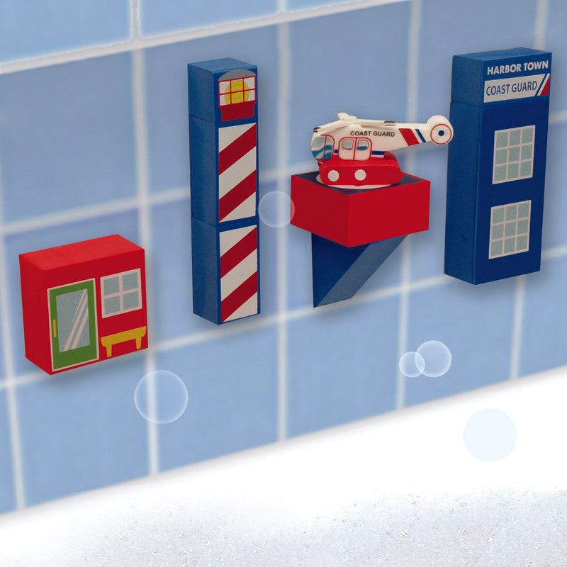 Coast Guard JUST THINK TOYS Floating Helicopter Bath Blocks