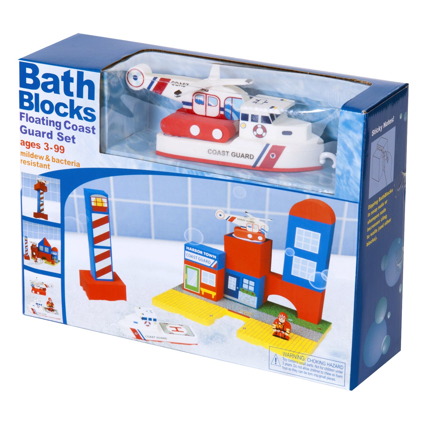 Coast Guard JUST THINK TOYS Floating Helicopter Bath Blocks Set