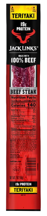 Jack Link's Jerky - Teriyaki Beef Steak Stick - 2 oz.