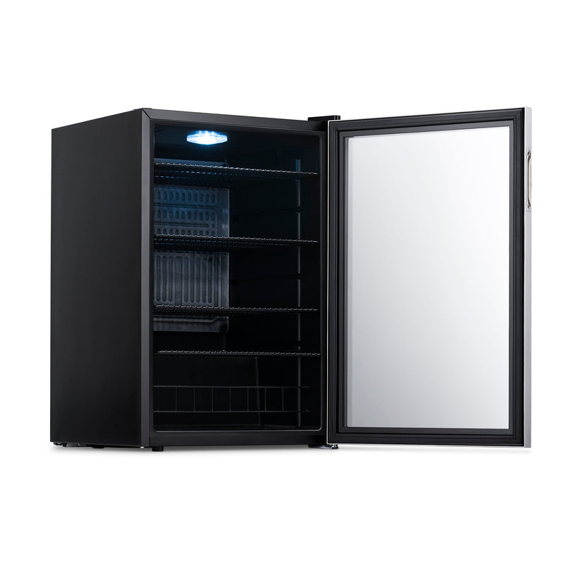 NewAir 160 Can Freestanding Beverage Fridge-SS with SplitShelf