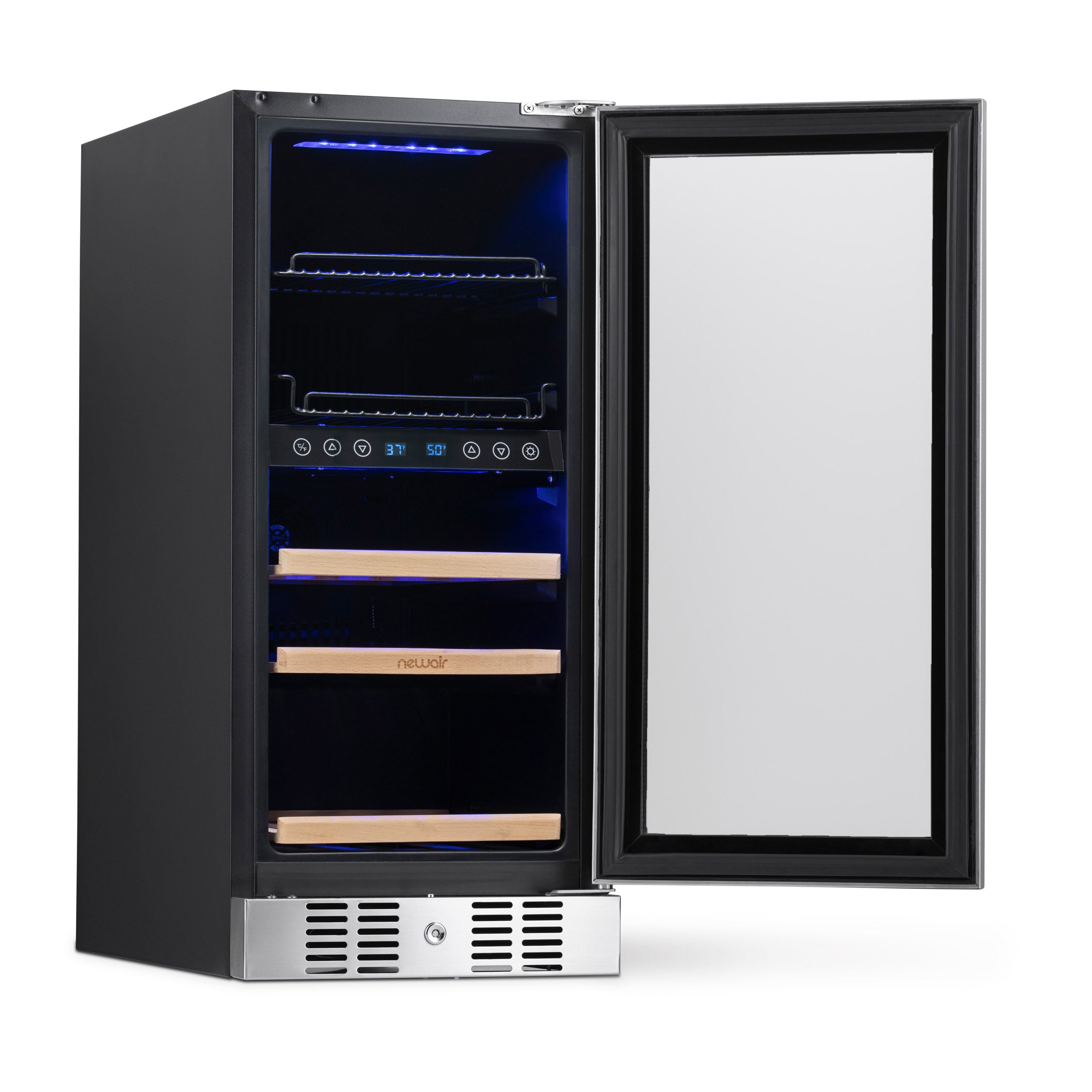 NewAir 48 Can, 9 Wine Bottle Dual Zone Compressor Wine Cooler
